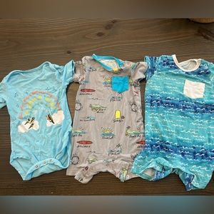 Coco Moon Hawaii Baby Boys Onesies Bundle: 6-12 months